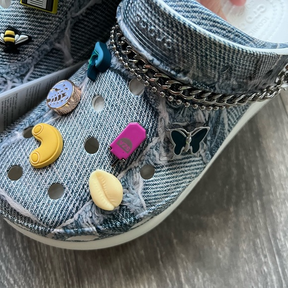 New limited edition SZA denim crush clog crocs M5/W7 - Picture 6 of 6